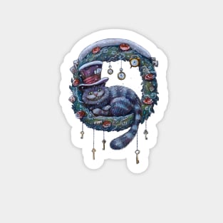 Alice Cheshire Cat Christmas Sticker